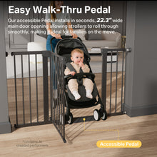 Load image into Gallery viewer, Cumbor 29.7-51.5 in Extra Wide Baby Gate for Stairs, Dog Gate Indoor Black Mom's Choice Awards Winner, Auto Close with Double Lock for Doorways, Child Gate for Toddlers &amp; Pets, Pressure Mounted