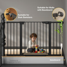 Load image into Gallery viewer, Cumbor 29.7-51.5 in Extra Wide Baby Gate for Stairs, Dog Gate Indoor Black Mom's Choice Awards Winner, Auto Close with Double Lock for Doorways, Child Gate for Toddlers &amp; Pets, Pressure Mounted