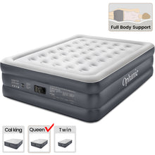 Load image into Gallery viewer, Ophanie Queen Air Mattress 18in Puncture Resistant Air Beds with Built in Pump, Elevated Quick Inflation/Deflation Inflatable Beds for Camping, Indoor Colchon, Guests Air Bed, Drak Gray