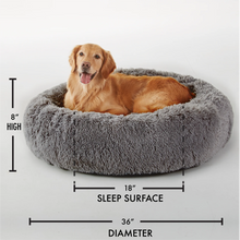 Load image into Gallery viewer, Ophanie 30&quot; Calming Dog Bed, Hug Donut Cat Bed, Waterproof, and Machine Washable Removable Pet Bed Cover, 30&quot;x30&quot;x7&quot;