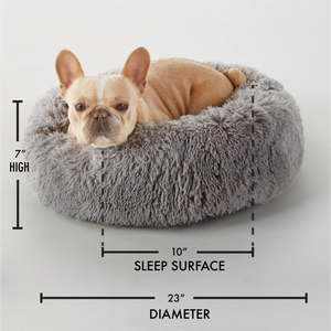 Ophanie 30" Calming Dog Bed, Hug Donut Cat Bed, Waterproof, and Machine Washable Removable Pet Bed Cover, 30"x30"x7"