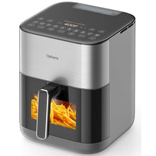 Load image into Gallery viewer, Ophanie Air Fryer with Viewing Window,Touch-Screen-Operation and LED Display,6 Quart,Gray