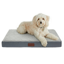 Load image into Gallery viewer, Ophanie Gray Orthopedic Dog Bed For Large Dogs with Egg Crate Foam Support and Non-Slip Bottom, Waterproof and Machine Washable Removable Pet Bed Cover,L size(35&quot;x22&quot;x3.5&quot;)