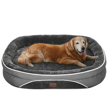 Load image into Gallery viewer, Ophanie Luxury Sofa Orthopedic Dog Bed For Large Dogs, Removable, Machine Washable Plush Cover, and Non-Slip Bottom with Four-Sided Bolster Cushion, Gray (35&quot;x28&quot;x6&quot;)