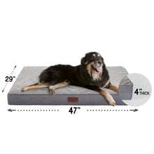 Load image into Gallery viewer, Ophanie Gray Orthopedic Dog Bed For Large Dogs with Egg Crate Foam Support and Non-Slip Bottom, Waterproof and Machine Washable Removable Pet Bed Cover,L size(35&quot;x22&quot;x3.5&quot;)