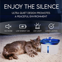 Load image into Gallery viewer, Veken Award Winner 95oz/2.8L Cat Water Fountain, BPA-Free Large-Capacity Dispenser with Replacement Filters for Indoor Dogs and Pets, Blue
