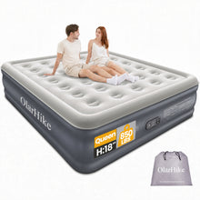 Load image into Gallery viewer, OlarHike Air Mattress Queen with Built in Pump, Inflatable Mattress Blow up Mattress, 18" Colchones Inflables Foldable Air Bed for Guest &amp; Home, Ideal for Camping, 700lbs