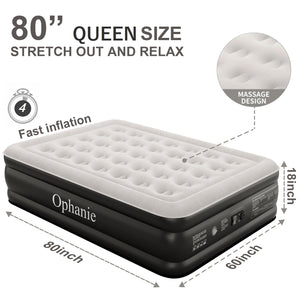 18 inch Twin/Queen/King Size Air Mattress with Built-in-Pump