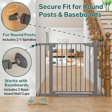 Load image into Gallery viewer, Cumbor 30-40.6 in Baby Gate for Stairs and Doorways, Dog Gate Cool Gray Mom's Choice Awards Winner, Auto Close, Double Lock, Safety Child Gate for Toddlers &amp; Pets, Pressure or Hardware Mounted