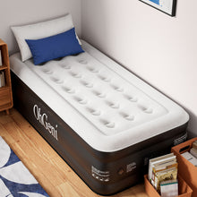 Load image into Gallery viewer, OhGeni Twin Air Mattress with Built in Pump, Blow up Mattresses, Ideal Alternative to a Bed, 18" Raised Blow Up Colchones Inflables Airbed for Guests &amp; Home, Ideal for Home Use and Outdoor Camping