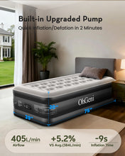 Load image into Gallery viewer, OhGeni 20" Twin Air Mattress with Built in Pump, Portable Blow up Mattress, 72Hr Leak-Proof Test Airbed for Guests &amp; Home, Ideal for Single Person, Better to Get up, 300LBS