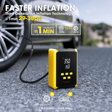 Load image into Gallery viewer, Ophanie 12V DC Tire Inflator - 160 PSI Pressure Gauge, Automatic Shutoff Car Portable Air Compressor, Digital Display, Faster Inflation, LED Light, Compact Design, Powered by Cigarette Lighter