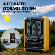 Load image into Gallery viewer, Ophanie 12V DC Tire Inflator - 160 PSI Pressure Gauge, Automatic Shutoff Car Portable Air Compressor, Digital Display, Faster Inflation, LED Light, Compact Design, Powered by Cigarette Lighter