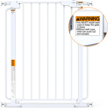 Load image into Gallery viewer, Cumbor 36" Extra Tall Baby Gate, 30.4-56.8" Extra Wide Dog Gate White