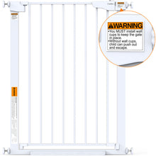 Load image into Gallery viewer, Cumbor 36" Extra Tall Baby Gate, 30-54" Wide Dog Gates for Large Dogs Dual Lock &amp; Auto Close Pet Gates for Stairs, Doorways &amp; Hallways, Pressure Mounted Safety Proofing for Babies &amp; Pets, White
