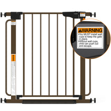 Load image into Gallery viewer, Cumbor 30.4-56.8" Extra Wide Baby Gate, Auto Close Dual Lock Dog Gate Brown