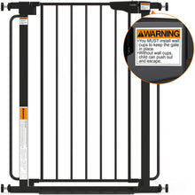 Load image into Gallery viewer, Cumbor 36" Extra Tall Baby Gate, 30.4-56.8" Extra Wide Dog Gate Black