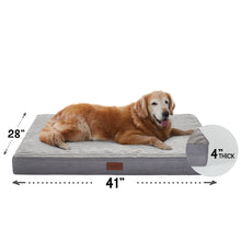 Load image into Gallery viewer, Ophanie Gray Orthopedic Dog Bed For Large Dogs with Egg Crate Foam Support and Non-Slip Bottom, Waterproof and Machine Washable Removable Pet Bed Cover