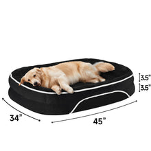 Load image into Gallery viewer, Ophanie Luxury Sofa Orthopedic Dog Bed For Large Dogs, Removable, Machine Washable Plush Cover, and Non-Slip Bottom with Four-Sided Bolster Cushion, Gray (35&quot;x28&quot;x6&quot;)