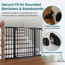 Load image into Gallery viewer, Cumbor 2 Pack 30-46" Baby Gate for Stairs, Auto Close Dog Gate Indoor Black