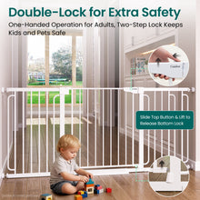 Load image into Gallery viewer, Cumbor Extra Wide Baby Gate, 36.6-69" Walk-Through Dog Gate White