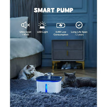 Load image into Gallery viewer, 95oz/2.8L Pet Fountain, Cat Dog Water Fountain Dispenser with Smart Pump,Blue