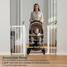 Load image into Gallery viewer, Cumbor 2-Pack 30-48 in Baby Gate for Stairs, Auto Close Dog Gate, White Mom's Choice Awards Winner, Double Lock Safety for Doorways, Child Gate for Toddlers &amp; Pets, Pressure or Hardware Mounted