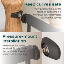 Load image into Gallery viewer, Cumbor 30-40.6 in Baby Gate for Stairs and Doorways, Dog Gate Indoor Black Mom's Choice Awards Winner, Pressure Mounted, Auto-Close, Easy Walk Thru Door, For Dogs Indoor