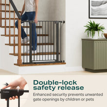 Load image into Gallery viewer, Cumbor 36 in Extra Tall Baby Gate for Doorways, 30-40.6 in Dog Gate Black Mom's Choice Awards Winner, Double Lock, 2-Way Swing, Auto Close Child Gate for Toddler &amp; Pets, Pressure or Hardware Mounted