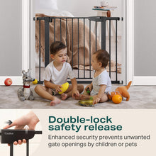 Load image into Gallery viewer, Cumbor 30-40.6 in Baby Gate for Stairs and Doorways, Dog Gate Indoor Black Mom's Choice Awards Winner, Pressure Mounted, Auto-Close, Easy Walk Thru Door, For Dogs Indoor