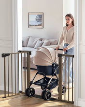 Load image into Gallery viewer, Cumbor 29.7-46" Baby Gate for Stairs, Mom's Choice Awards Winner-Auto Close Dog Gate for the House, Easy Install Pressure Mounted Pet Gates for Doorways, Easy Walk Thru Wide Safety Gate for Dog, Brown