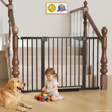 Load image into Gallery viewer, Cumbor 29.7-51.5 in Extra Wide Baby Gate for Stairs, Dog Gate Indoor Black Mom's Choice Awards Winner, Auto Close with Double Lock for Doorways, Child Gate for Toddlers &amp; Pets, Pressure Mounted