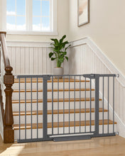Load image into Gallery viewer, Cumbor 30-51.5 in Extra Wide Baby Gate for Stairs, Dog Gate, Cool Gray Mom's Choice Awards Winner, Auto Close with Double Lock for Doorways, Child Gate for Toddlers &amp; Pets, Pressure Mounted