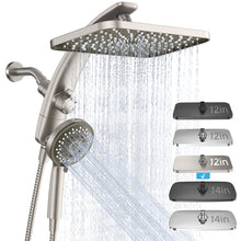 Load image into Gallery viewer, Ophanie 12-inch Coverage High Pressure Rain Shower Head Combo with Magnetic Handheld Shower Heads, Wide Rainfall &amp; 8 Modes Showerhead, Dual Anti-Clog Nozzles for Ultimate Experience