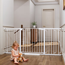 Load image into Gallery viewer, Cumbor Extra Wide Baby Gate, 36.6-69" Walk-Through Dog Gate White
