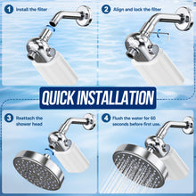 Load image into Gallery viewer, Veken Shower Filter, Shower Head Filter to Reduce Chlorine, KDF Shower Filter with Activated Carbon and Calcium Sulfite, Carbon Water Filter, Bathroom Accessories, White