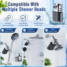 Load image into Gallery viewer, Veken Shower Filter, Shower Head Filter to Reduce Chlorine, KDF Shower Filter with Activated Carbon and Calcium Sulfite, Carbon Water Filter, Bathroom Accessories, Black &amp; Chrome