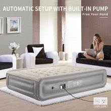 Load image into Gallery viewer, InnoTruth 18 inch Queen Air Mattress with Built-in Pump,Gray