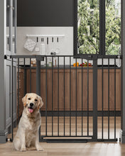 Load image into Gallery viewer, Cumbor 36 in Extra Tall Baby Gate for Stairs, 29.7-51.5 in Dog Gate Black Auto Close &amp; Double Lock for Doorways, One-Hand Open Child Gate for Toddler &amp; Pets Indoor, Pressure or Hardware Mounted