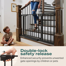 Load image into Gallery viewer, Cumbor 2 Pack 30-46" Baby Gate for Stairs, Auto Close Dog Gate Indoor Black