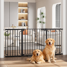 Load image into Gallery viewer, Cumbor Extra Wide Baby Gate, 36.6-69" Walk-Through Dog Gate Black