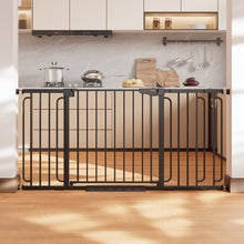 Load image into Gallery viewer, Cumbor 36.6-64 in Extra Wide Baby Gate for Stairs, Dog Gate Indoor, Black Mom's Choice Awards Winner, Double Lock for Doorways, Auto Close Child Gate for Toddler &amp; Pets, Pressure or Hardware Mounted