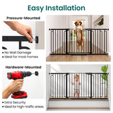 Load image into Gallery viewer, Cumbor Extra Wide Baby Gate, 36.6-69" Walk-Through Dog Gate Black