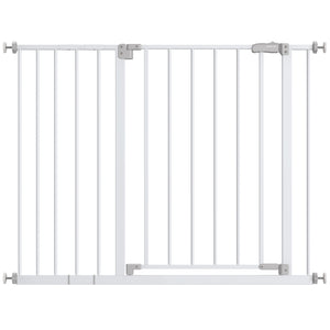 Baby Safety Gate,28.9-42.1"Wide,30" Tall Pressure Mounted,White