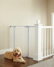 Load image into Gallery viewer, Cumbor 36" Extra Tall Baby Gate for Dogs and Kids with Wide 2-Way Door, 29.7"- 46" Width, and Auto Close Personal Safety for Babies and Pets, Fits Doorways, Stairs, and Entryways, White