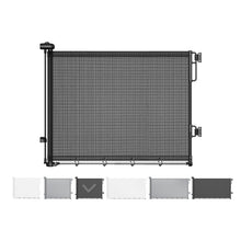 Load image into Gallery viewer, Cumbor 27-40" Retractable Baby Gates for Stairs &amp; Doorways, Hardware Mounted Mesh Dog &amp; Pet Gate, Easy Walk Through, One-Hand Operation, Anti-Crawl Adjustable Safety Gate for Dog, Indoor Outdoor Black