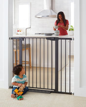 Load image into Gallery viewer, Cumbor 36" Extra Tall Baby Gate for Dogs and Kids with Wide 2-Way Door, 29.7"- 46" Width, and Auto Close Personal Safety for Babies and Pets, Fits Doorways, Stairs, and Entryways, Black