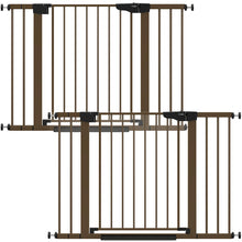 Load image into Gallery viewer, Cumbor 2 Pack 29.7-46" Baby Gate for Stairs, Mom's Choice Awards Winner-Auto Close Dog Gate for doorways, Easy Install Pressure Mounted Pet Gates indoor, Easy Walk Thru Wide Safety Gate for Dog, Brown