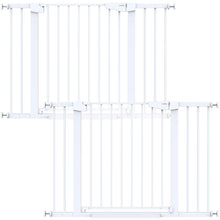 Load image into Gallery viewer, Cumbor 2 Pack 29.7-46" Baby Gate for Stairs, Mom's Choice Awards Winner-Auto Close Dog Gate for doorways, Easy Install Pressure Mounted Pet Gates indoor, Easy Walk Thru Wide Safety Gate for Dog, White