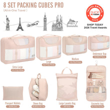 Load image into Gallery viewer, Veken 8 Set Packing Cubes for Travel Essentials,Anti-Wrinkle Buckled Suitcase Organizer for Shoe &amp; Toiletry Bag,Carry On Luggage Bag with 99+ Count Mesh Holes for Airplane &amp; College Dorm Accessories